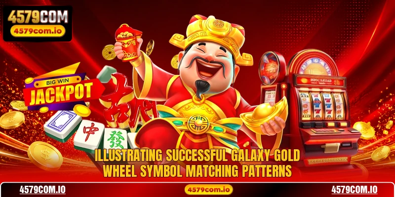 Illustrating successful Galaxy Gold Wheel symbol matching patterns