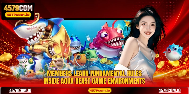 Members learn fundamental rules inside Aqua Beast Game environments