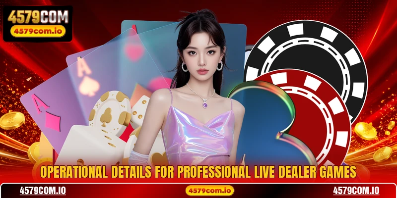 Operational details for professional live dealer games