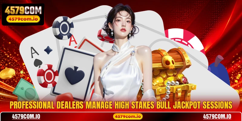Professional dealers manage high stakes Bull Jackpot sessions
