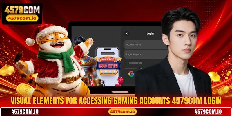 Visual elements for accessing gaming accounts 4579COM login